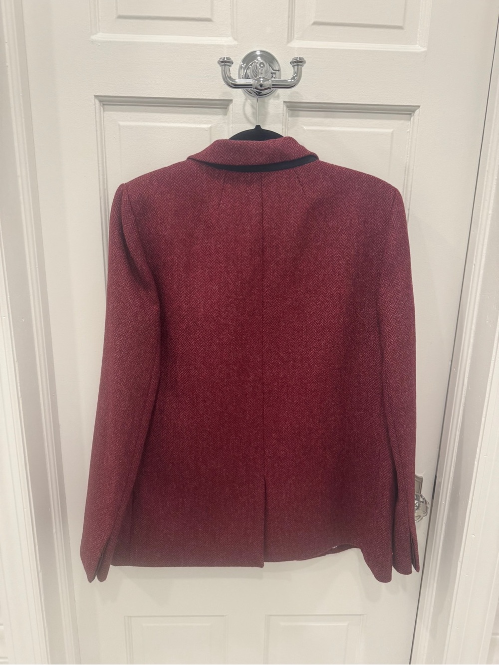 J. Crew Women's burgundy Herringbone Blazer - Picture 6 of 9
